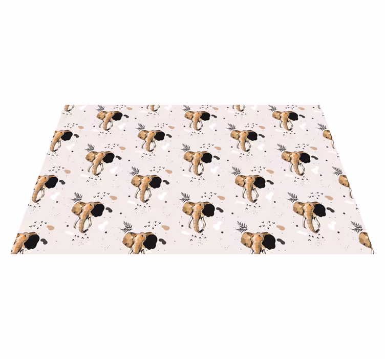 Tappeto vinile stampa animale gioco di modelli di elefanti - TenStickers