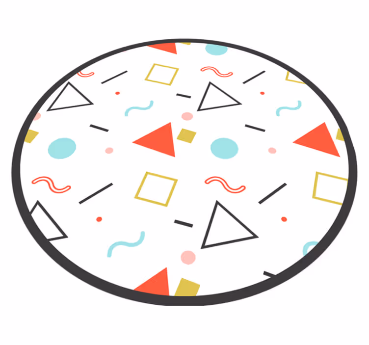 Tappeto vinile geometrico forme colorate geometriche - TenStickers