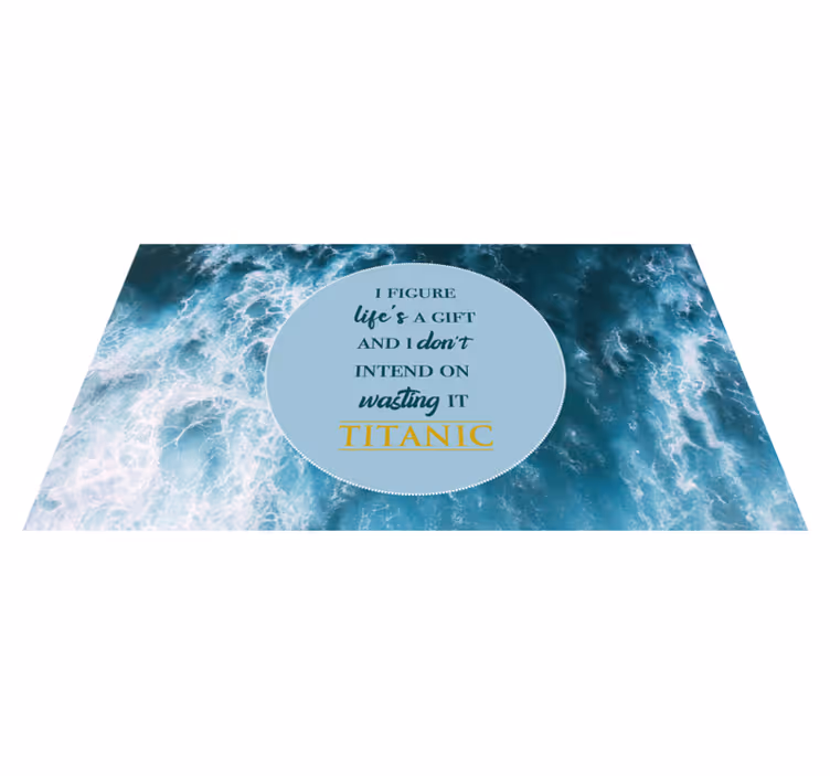 Tappeto vinile frase la vita è un dono - TenStickers