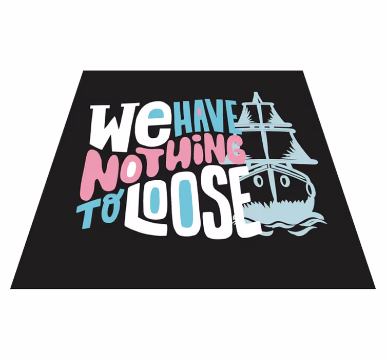 Tappeto vinile frase abbiamo allentato - TenStickers