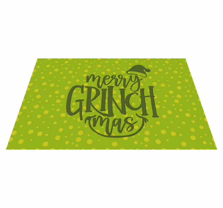 Tappeto Vinile Natale allegria del grinch - TenStickers
