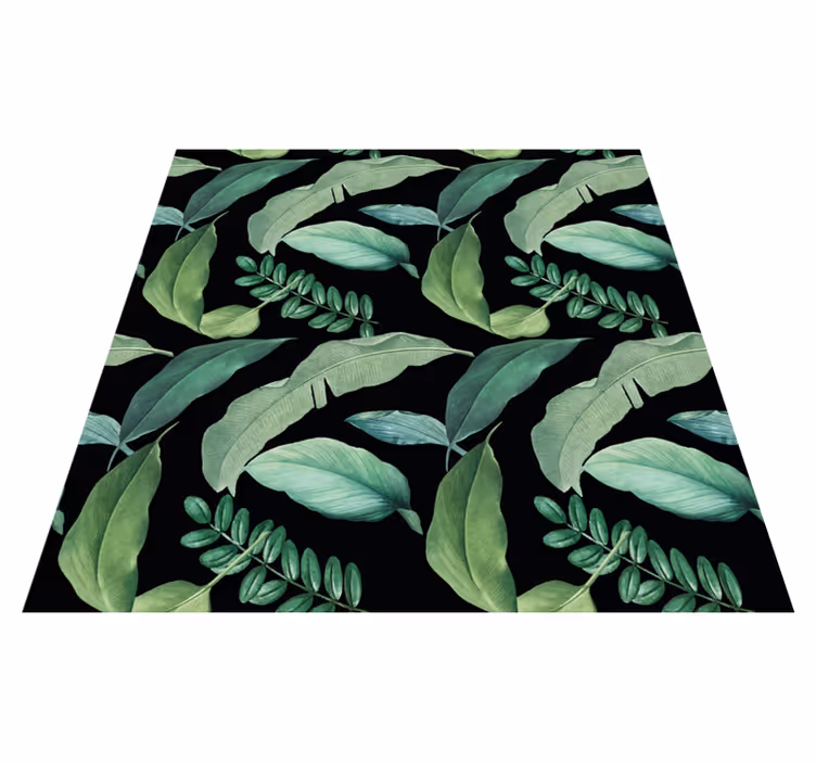 Tappeto vinile natura botanico verde a foglia - TenStickers