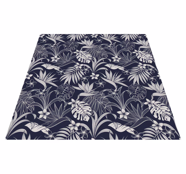Tappeto vinile natura motivo floreale tropicale - TenStickers