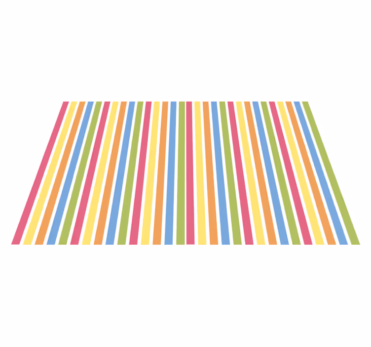 Tappeto vinile strisce linee verticali colorate - TenStickers