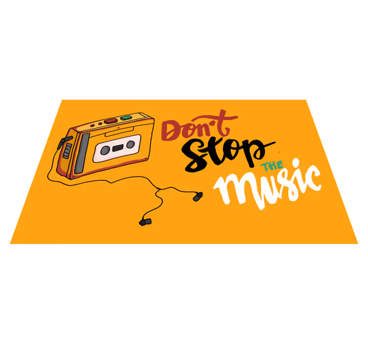 Tappeto vinile frase tema della cassetta retrò - TenStickers
