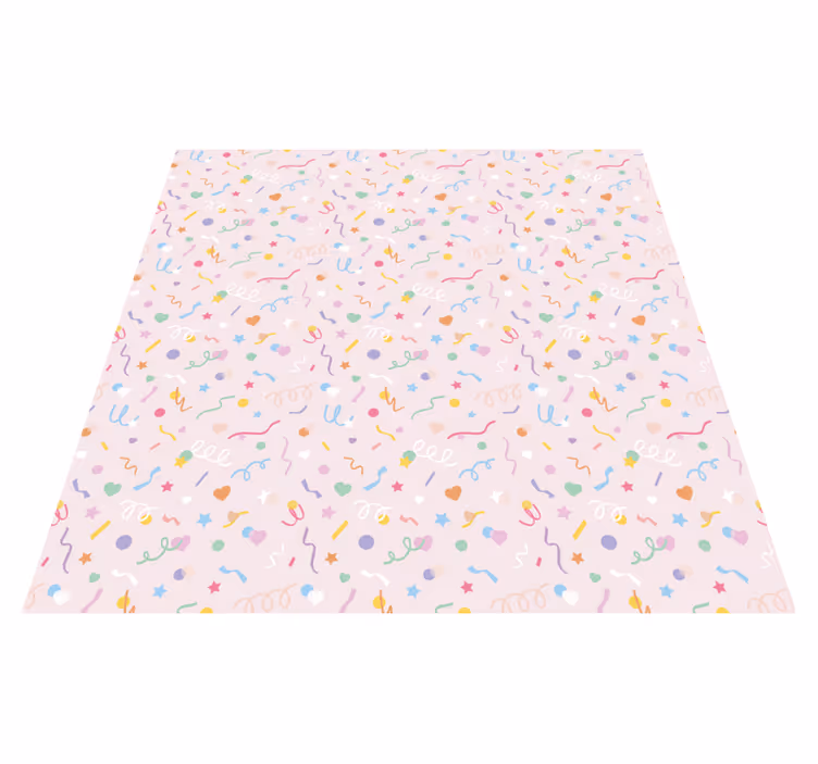 Tappeto vinile bebé coriandoli colorati per feste - TenStickers