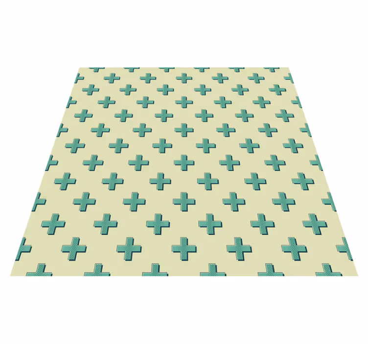 Tappeto vinile geometrico menta più forme - TenStickers