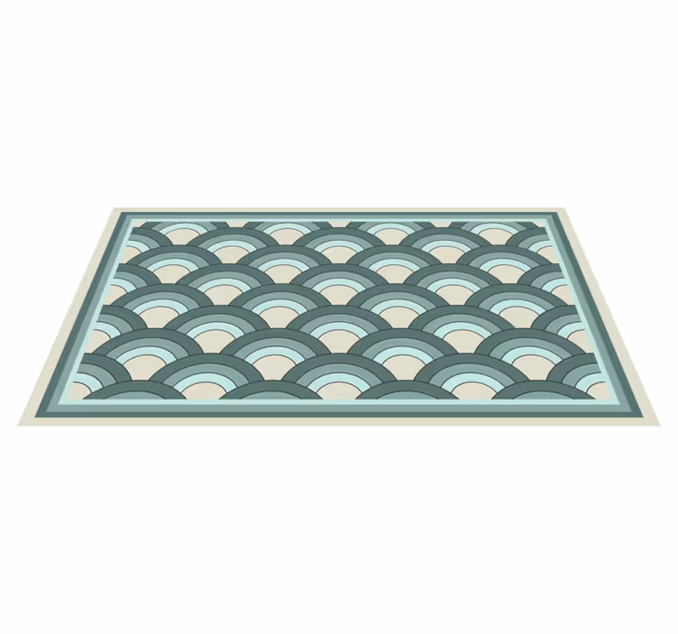 Tappeto vinile mosaico eleganti onde geometriche - TenStickers