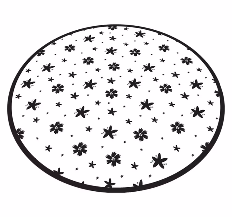 Tappeto vinile fiori motivo a stelle floreali - TenStickers