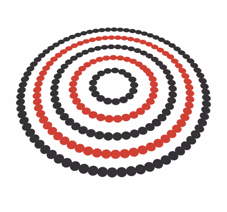 Tappeto vinile geometrico motivo a punti a spirale - TenStickers