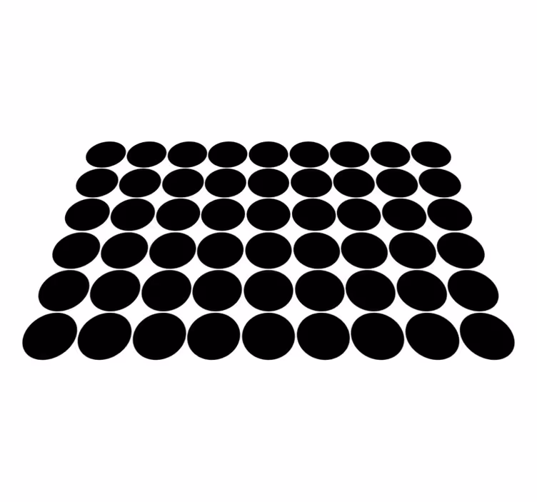 Tappeto vinile geometrico motivo a cerchi monocromatici - TenStickers