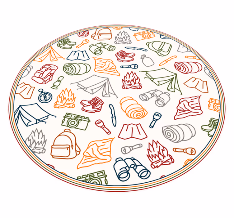 Tappeto vinile per bambini icone avventura - TenStickers