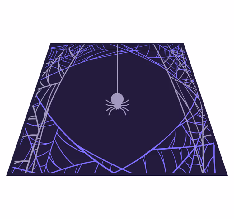 Tappeto vinile Halloween modello di ragnatela - TenStickers