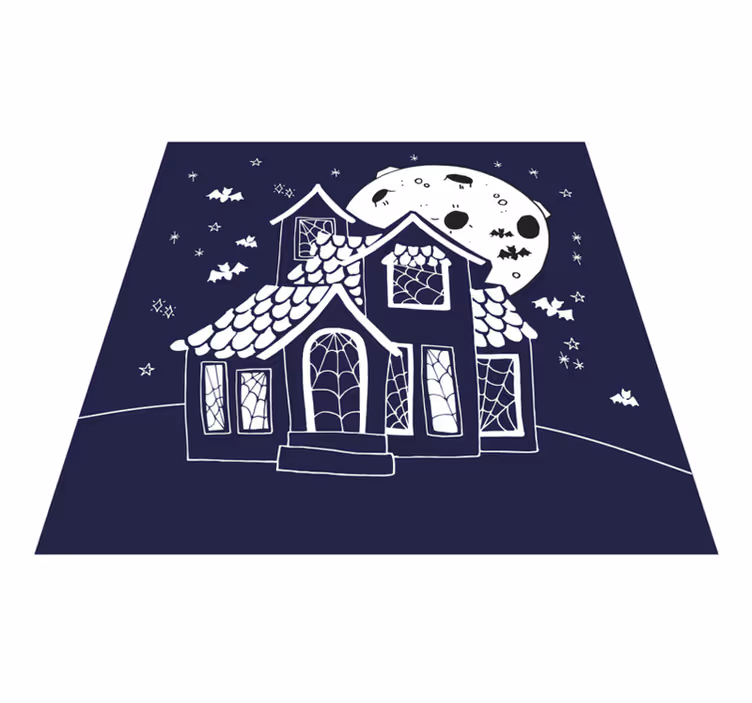 Tappeto vinile halloween ambientazione spettrale - TenStickers