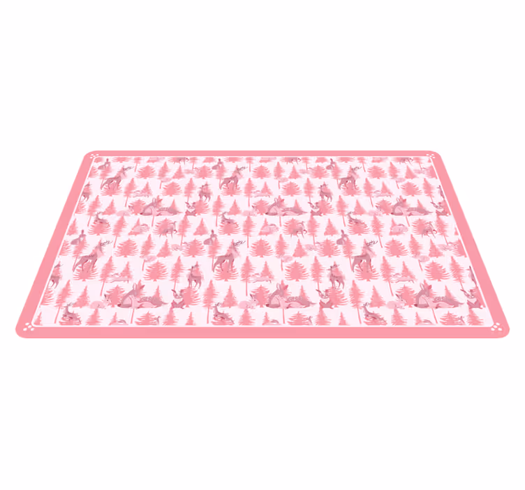 Tappeto vinile bebé scena giocosa nel bosco - TenStickers