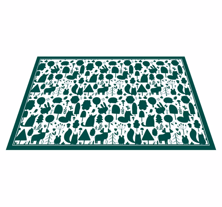 Tappeto vinile natura silhouette della natura - TenStickers