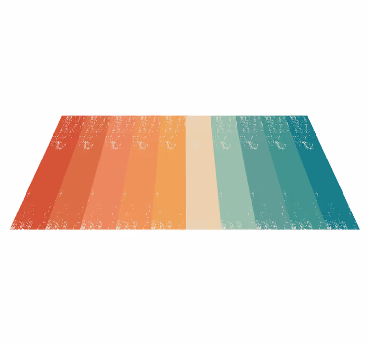 Tappeto vinile minimalista strati a strisce colorate - TenStickers
