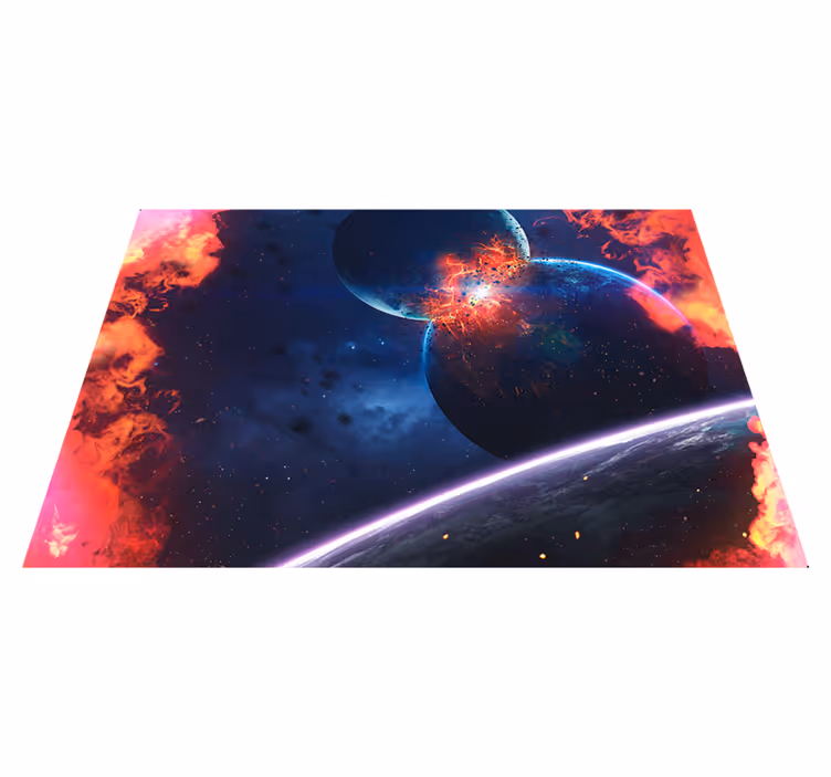 Tappetto vinile stelle avventura nella galassia cosmica - TenStickers