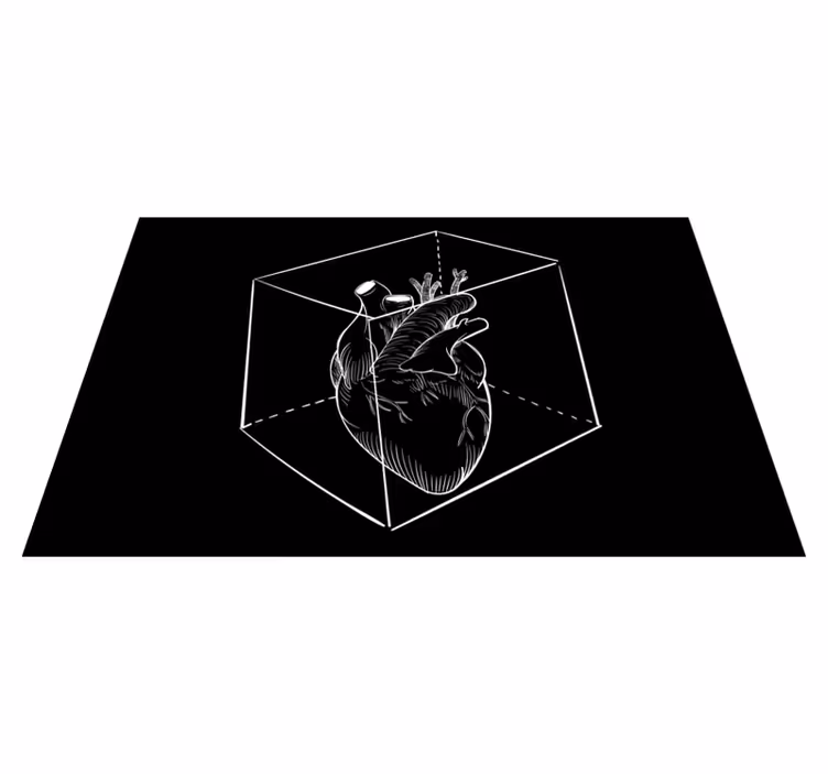Tappeto vinile moderno illustrazione del cuore - TenStickers