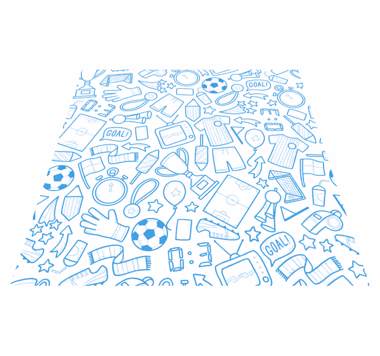 Tappeto vinile giochi elementi sportivi - TenStickers