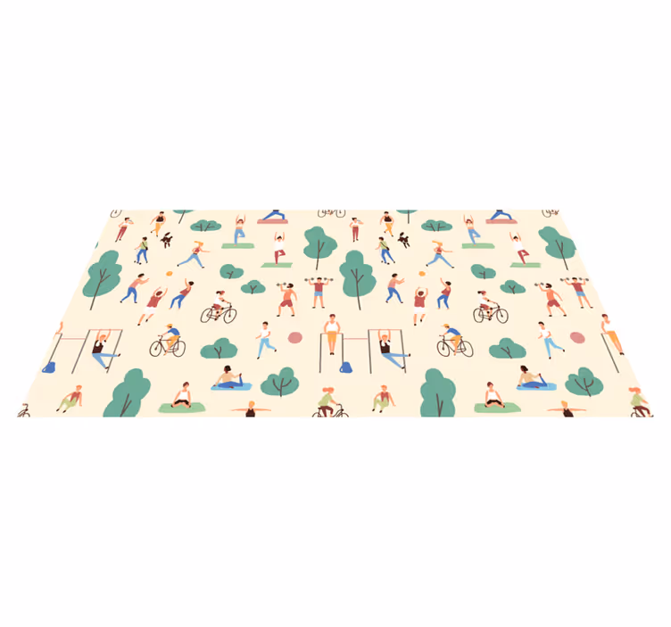 Tappeto vinile per bambini scene di gioco attive - TenStickers