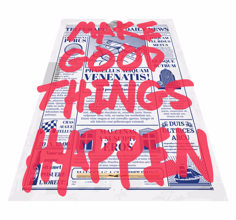 Tappeto vinile frase fare cose buone - TenStickers