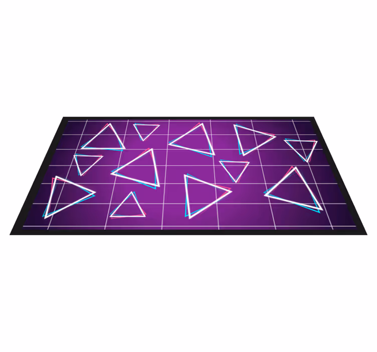 Tappeto vinile geometrico motivo triangoli vibranti - TenStickers