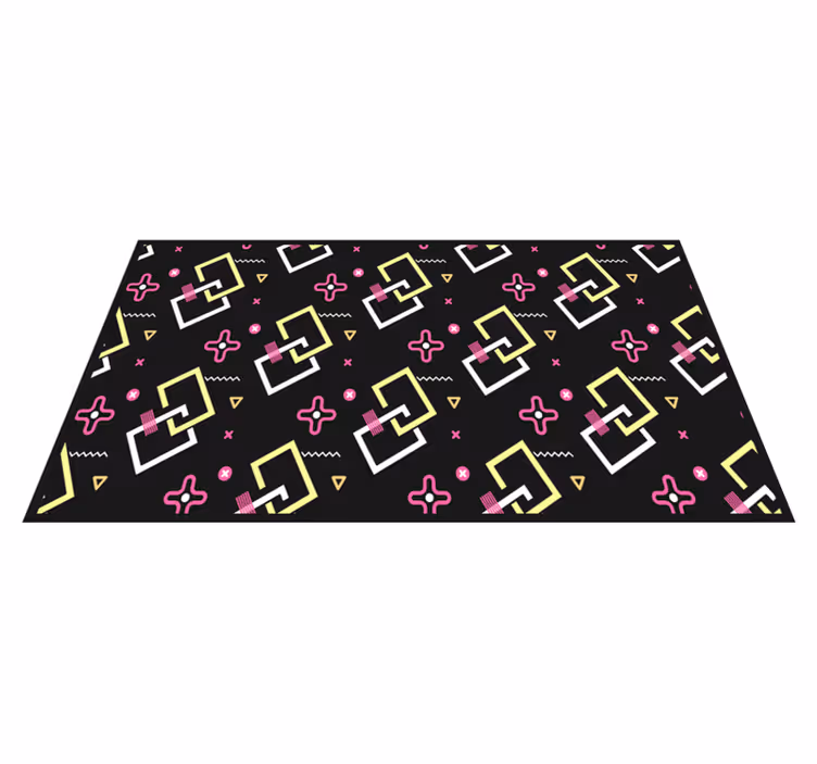 Tappeto vinile geometrico gioco di motivi moderni - TenStickers