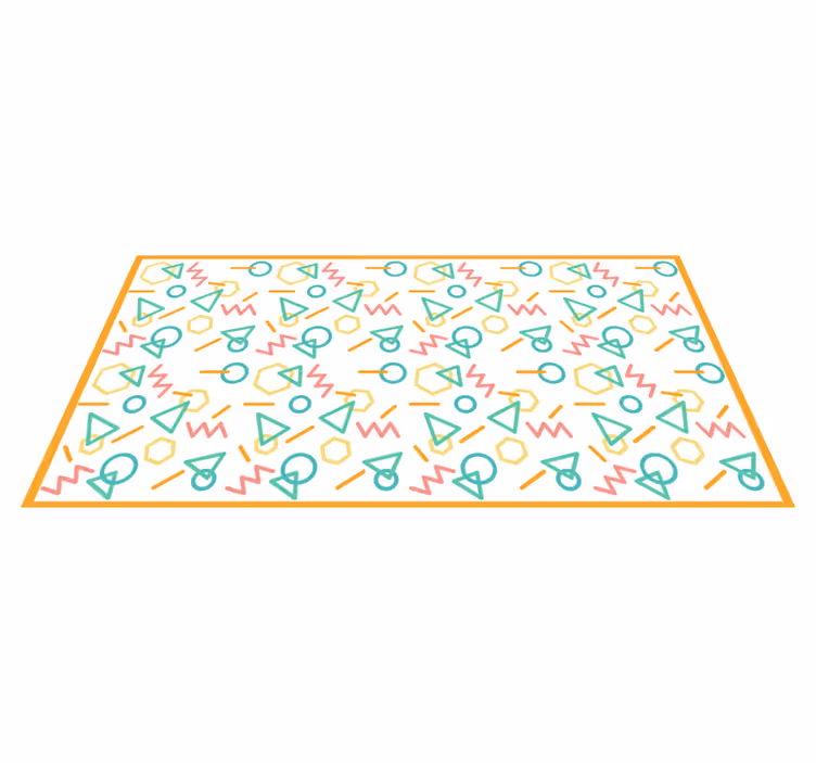 Tappeto vinile per bambini modelli di forme colorate - TenStickers