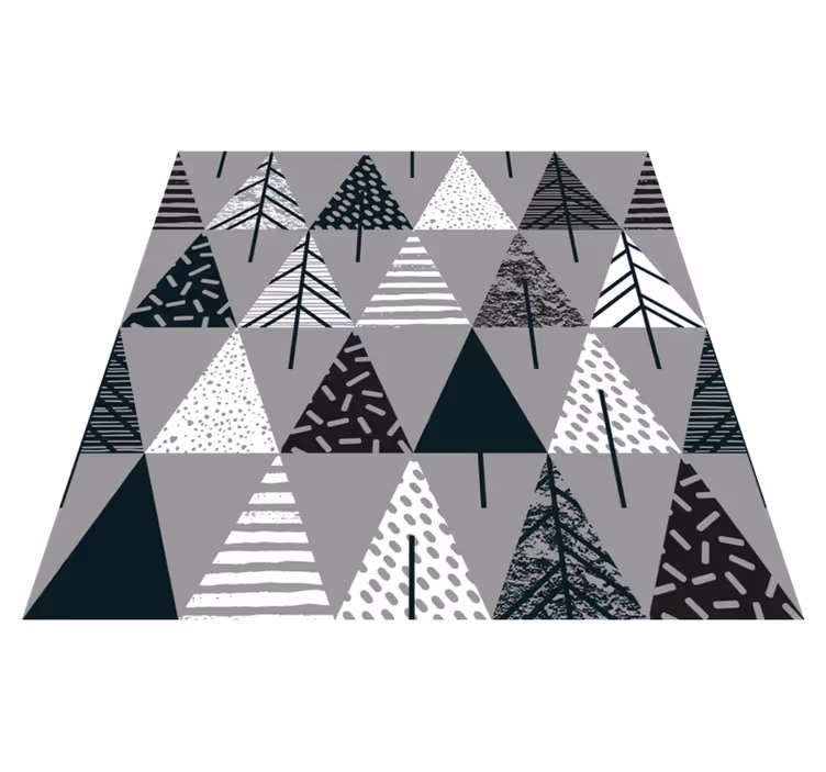 Tappeto vinile nordico motivo a pino stilizzato - TenStickers