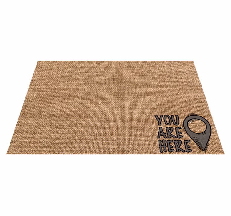 Tappeto vinile minimalista tu sei qui - TenStickers