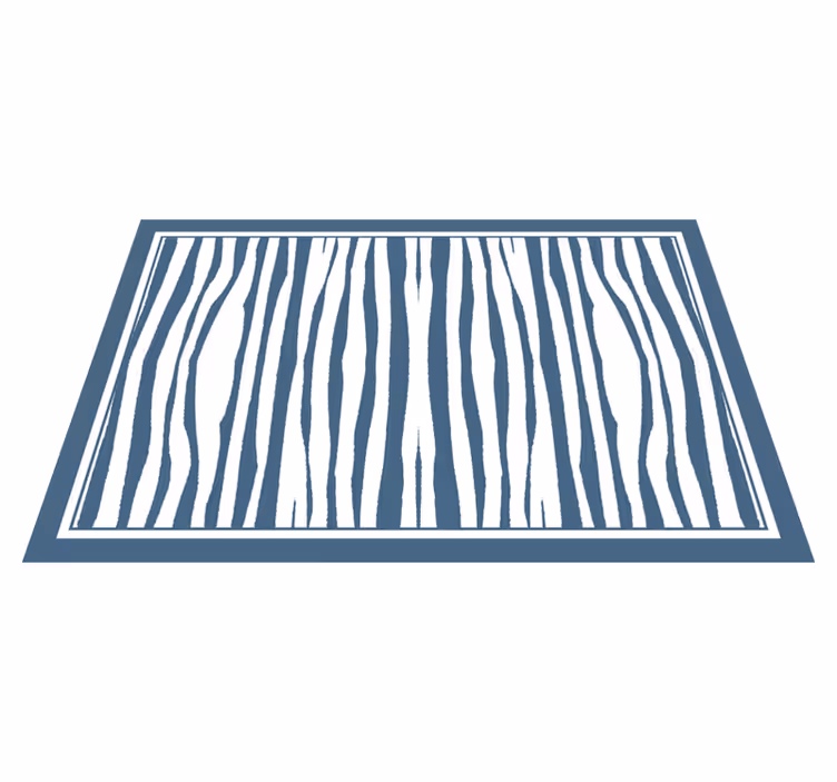 Tappeto vinile stampa animale strisce di zebra blu - TenStickers