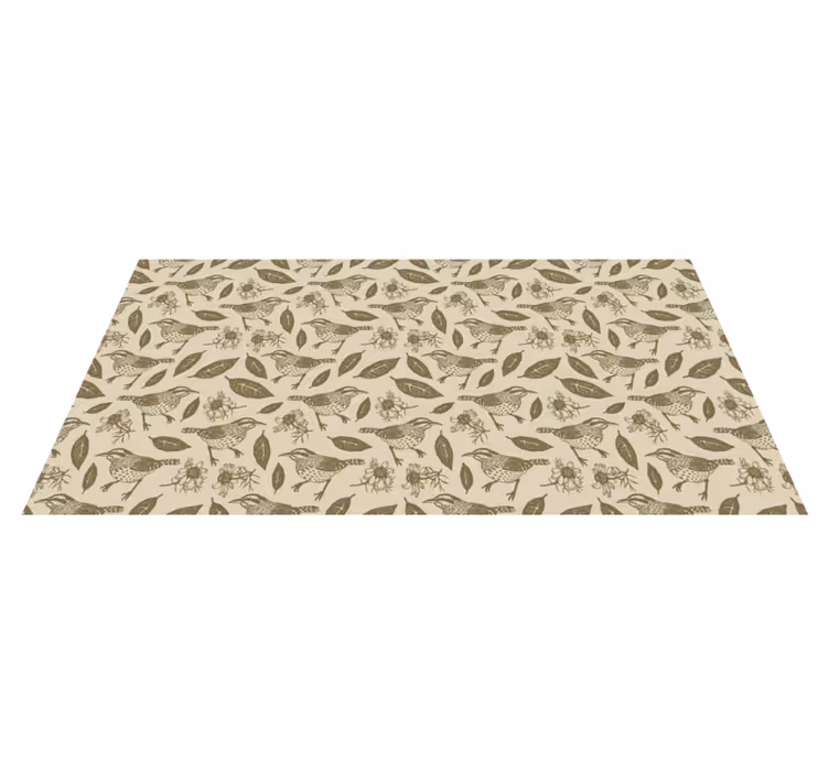 Tappeto vinile natura grazioso motivo di uccello - TenStickers
