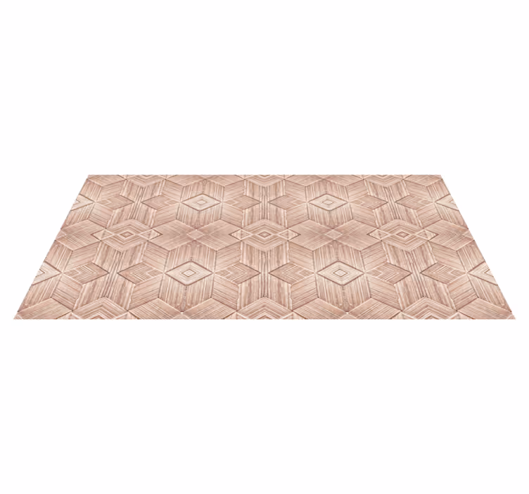 Tappeto vinile effetto legno motivo geometrico - TenStickers