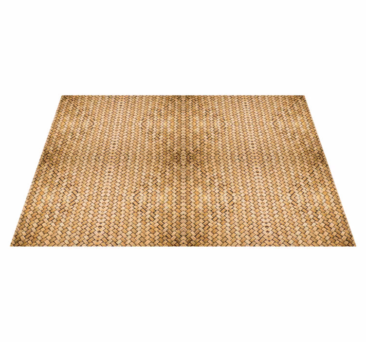 Tappeto vinile in legno Effetto tessuto di bambù - TenStickers