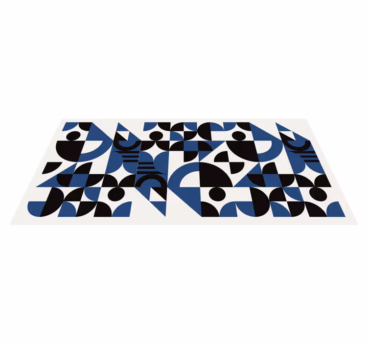Tappeto vinile geometrico forme energetiche - TenStickers