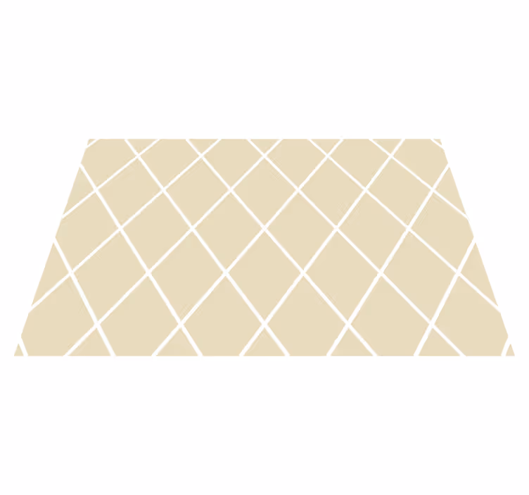 Tappeto in vinile soggiorno linee diagonali color crema - TenStickers