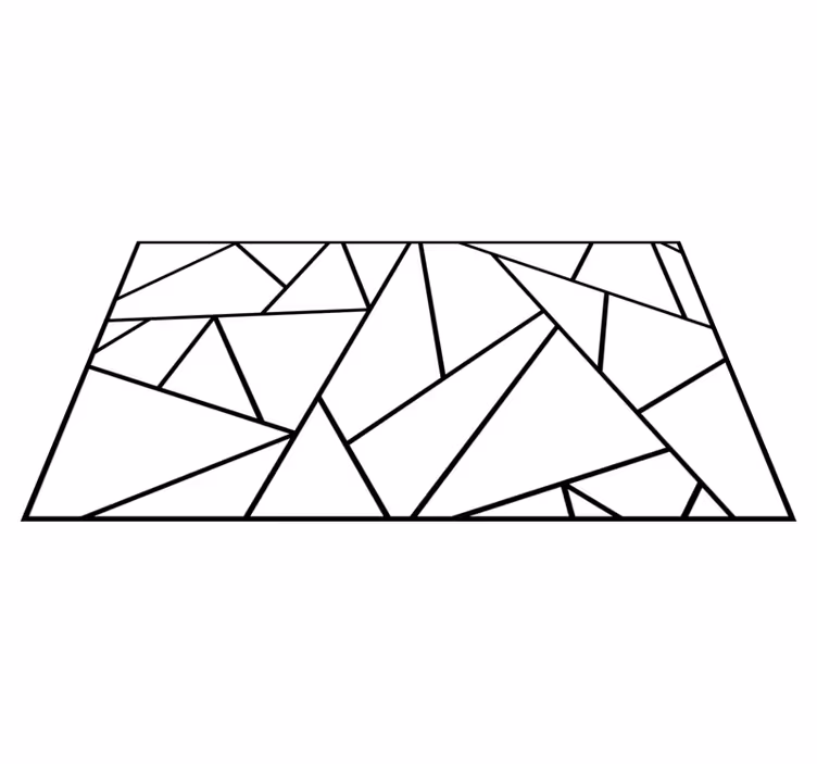 Tappeto vinile geometrico modello ad angolo acuto - TenStickers
