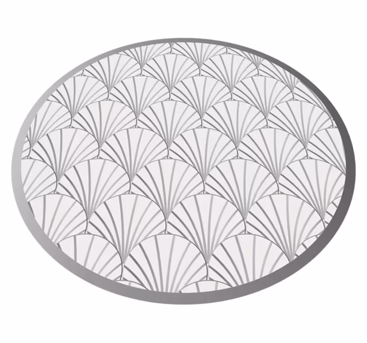 Tappeto vinile bagno elegante motivo a ventaglio - TenStickers