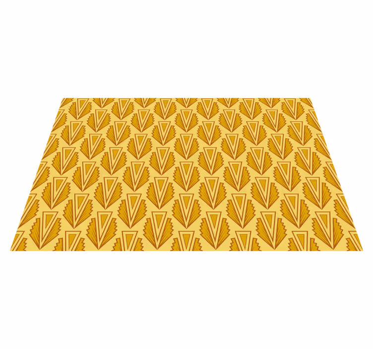 Tappeto vinile mosaico motivo geometrico giallo - TenStickers