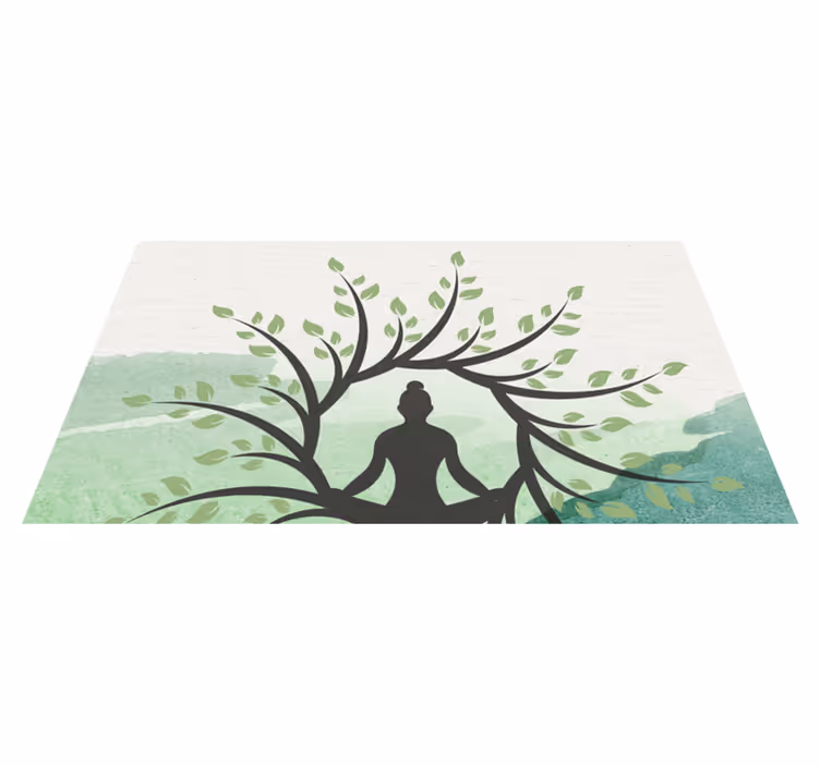 Tappeto vinile natura progettazione di alberi da meditazione - TenStickers