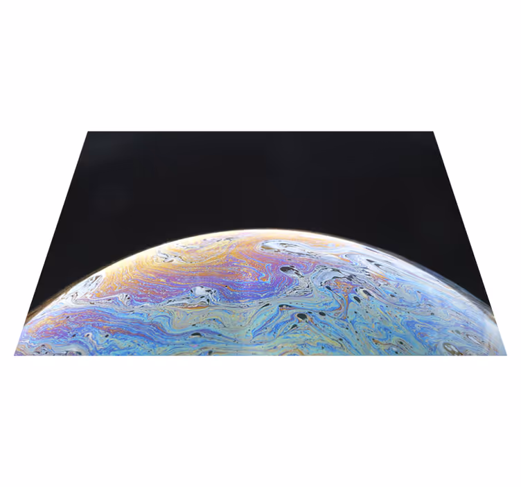 Tappeto in vinile soggiorno sfera di colore cosmico - TenStickers