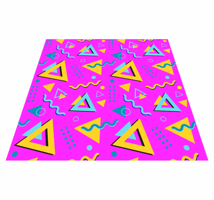 Tappeto vinile geometrico modello memphis anni '80 - TenStickers