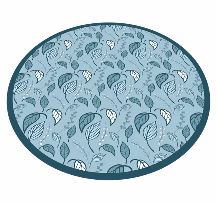 Tappeto vinile fiori motivo a fogliame - TenStickers