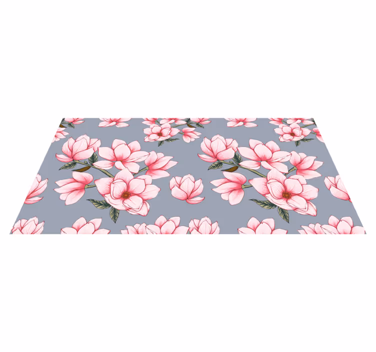 Tappeto in vinile soggiorno fiori delicati - TenStickers