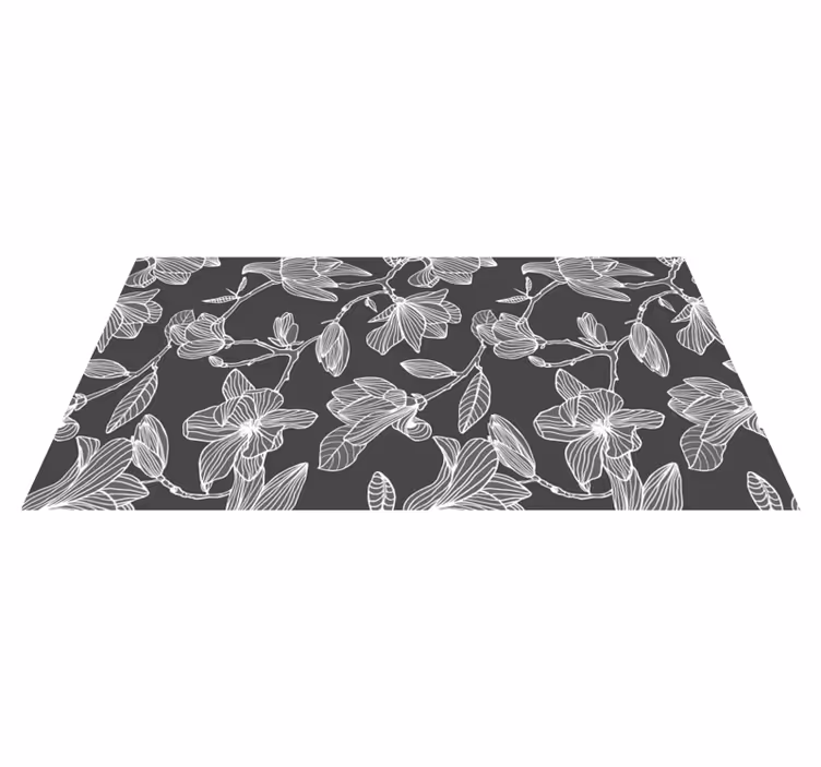 Tappeto vinile fiori graziosi elementi botanici - TenStickers