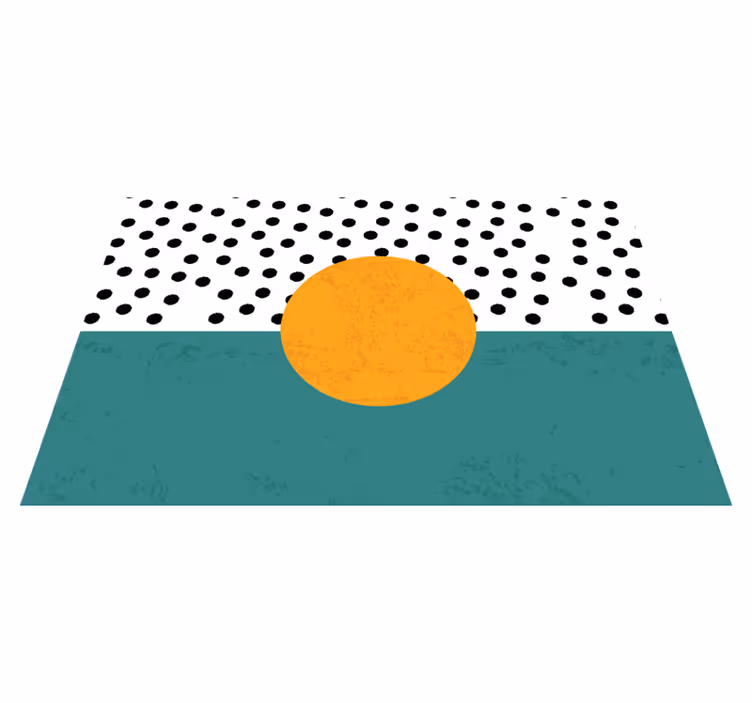 Tappeto vinile minimalista cerchio e punti - TenStickers