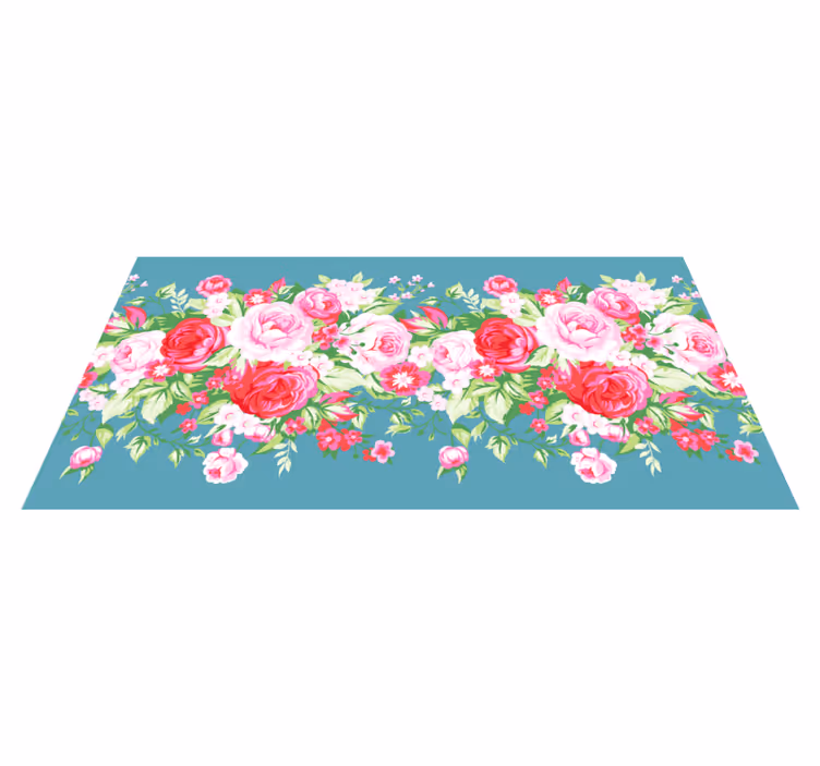 Tappeto vinile fiori matrice di fiori floreali - TenStickers