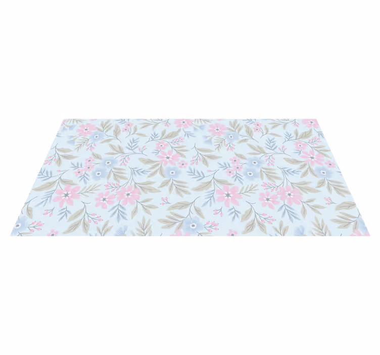 Tappeto in vinile con fiori e piante floral Pastel Design - TenStickers