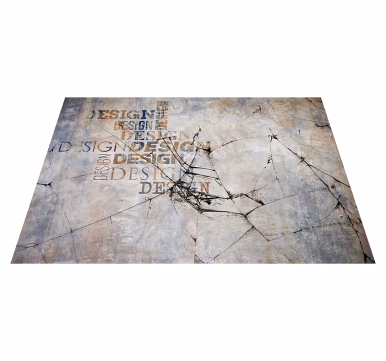 Tappeto in vinile pietre cracked Stone Typography - TenStickers